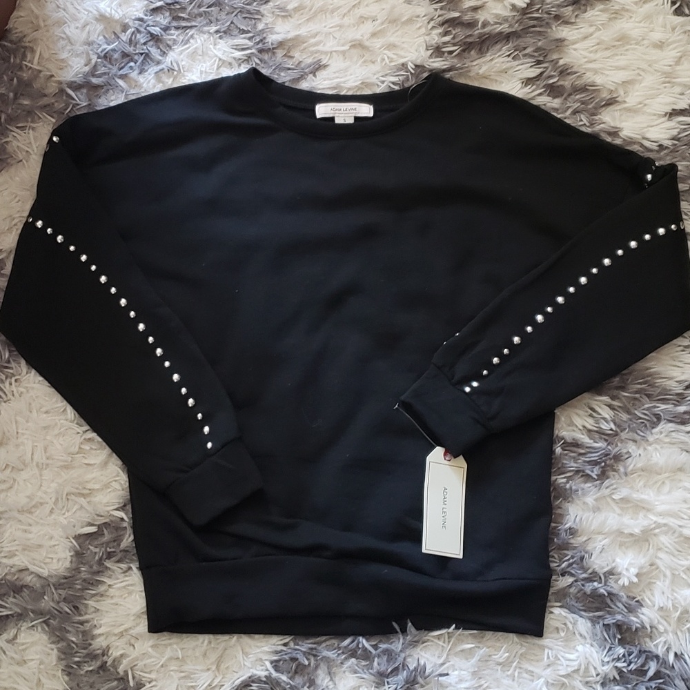 Adam levine Black studded top small